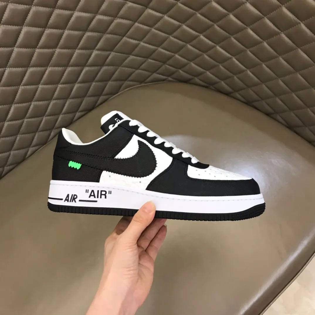 Men's shoes 💰p420 "*OUIS *UITTO*" x OFF-WHITE x Nike tripartite collaboration! Trendy and cool men's casual sports shoes with unrivaled color matching. The design idea basically continues the style of THE TEN. The Swoosh line and tongue label have a very familiar visual effect and are both fashionable and trendy! A must-have for fashionistas! The effect on your feet is absolutely stunning! Size: 38-45